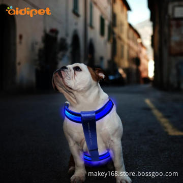 Glow LED harness Dog Pet Flashing Light up